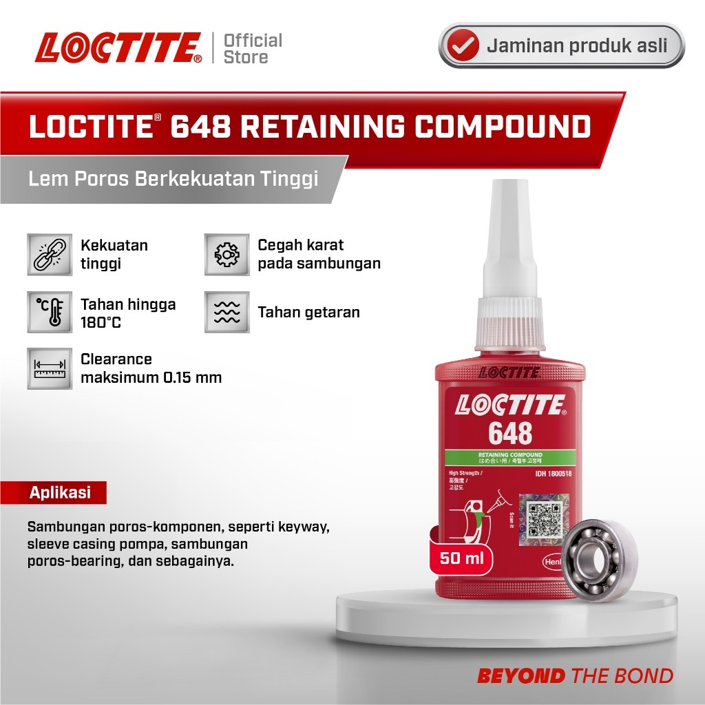 Henkel Loctite 648 Retaining Compound - 50ml