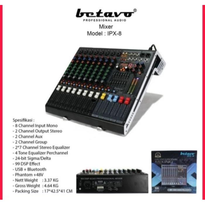 mixer betavo ipx8 original 8 channel bluetooth betavo ipx 8