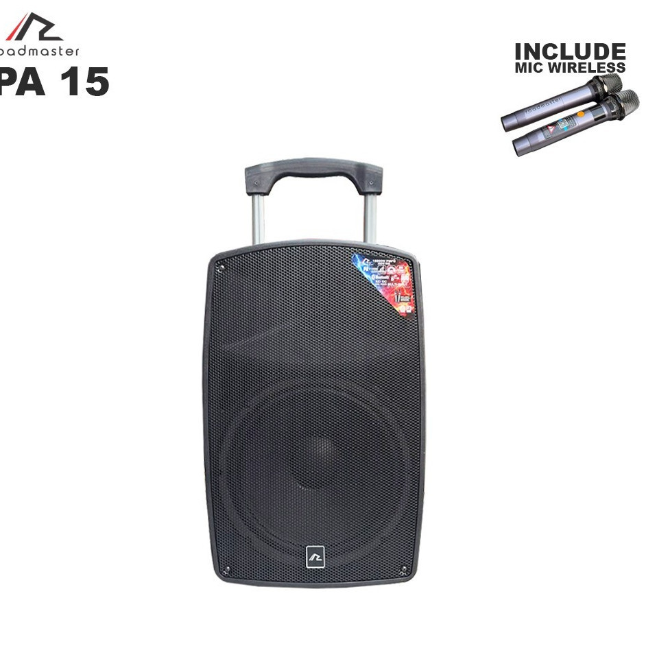 (BONUS 2MIC) SPEAKER PORTABLE ROADMASTER PA 15 / PA 12 TWS & BLUETOOTH