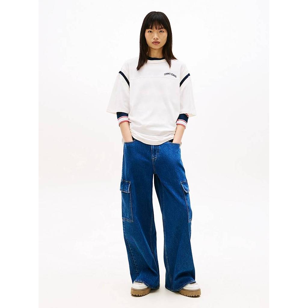 Tommy Jeans - Mid Rise Loose Wide Leg Cargo Jeans
