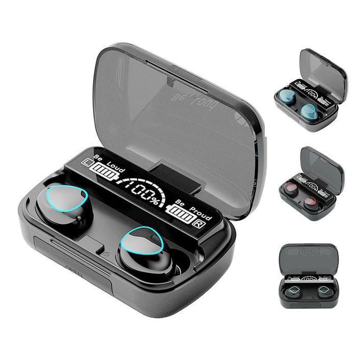 RG TWS M10 headset bluetooth Headphone Wireless Digital Indicator earphone led Support All Ponsel Sm