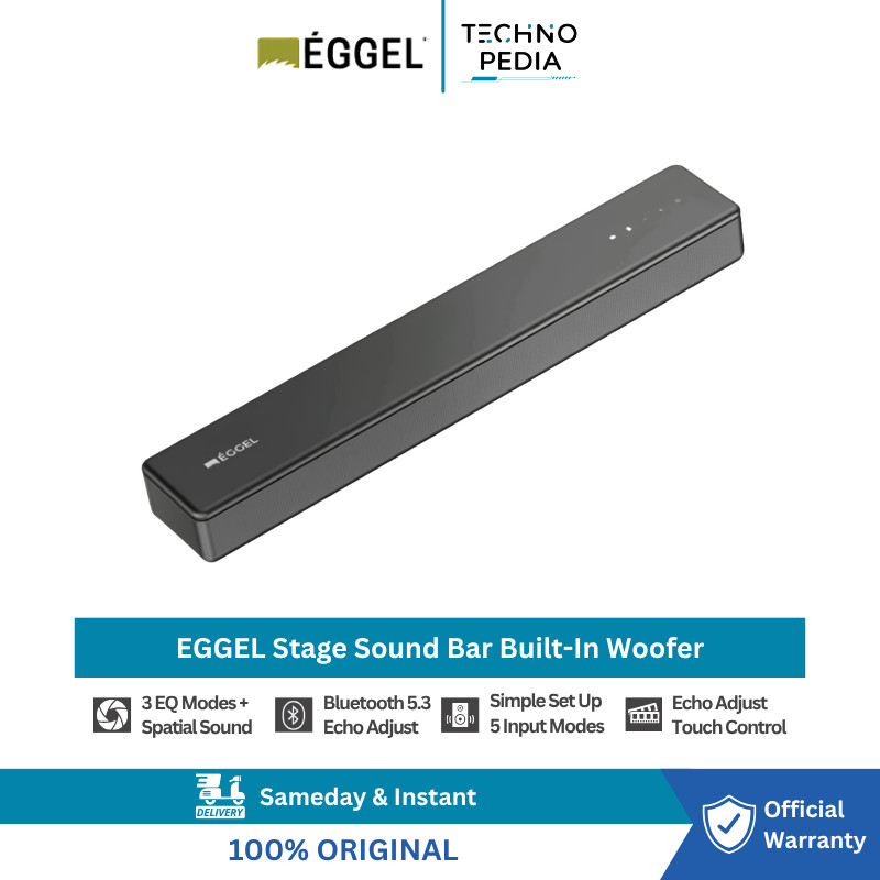 Eggel Stage SoundBar Sound Bar with Built-In Woofer