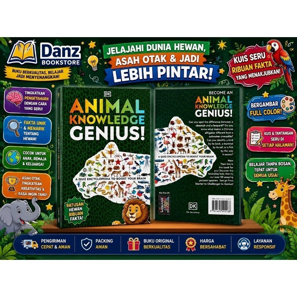 Buku (DK) Animal Knowledge Genius, Full Color