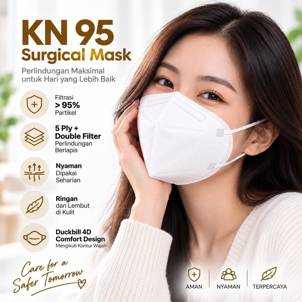 Masker KN95 5 Ply Unocare Duckbill 4D Comfort