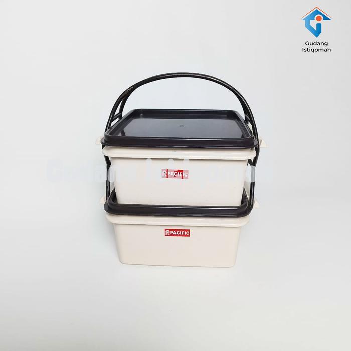 Promo Samanta Rantang Piknik Susun 2 & 3 Mocca - Rantang Plastik Kotak Bekal Elegan & Tahan Lama unt