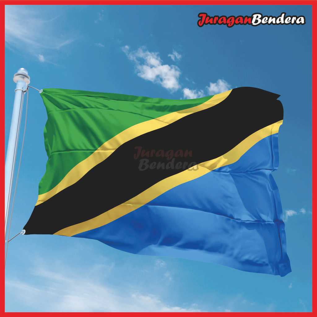 Bendera Negara  Tanzania / Flag of Tanzania Cetak Full Printing