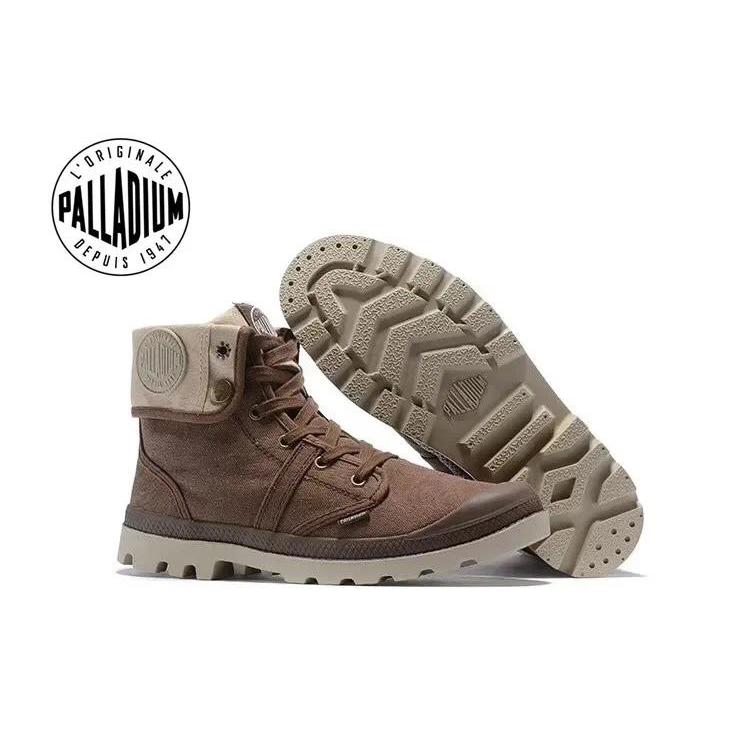 PALLADIUM Pallabrouse White Sneakers Men Hightop Military Ankle Boots Canvas Casual Shoes Men Casual