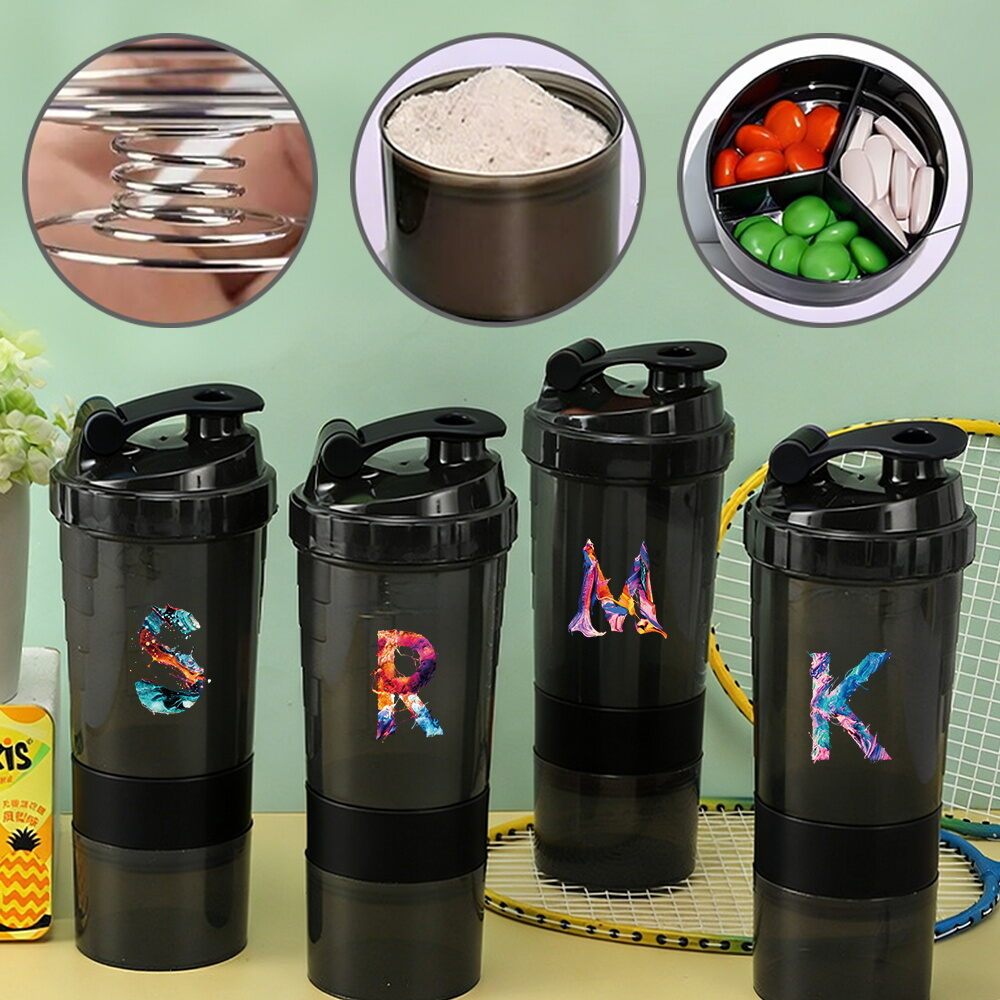 BOTOL MINUM SHAKER SPORT POLOS 500ml | Shaker Botol Minum Flip Souvenir Ultah Botol Gym