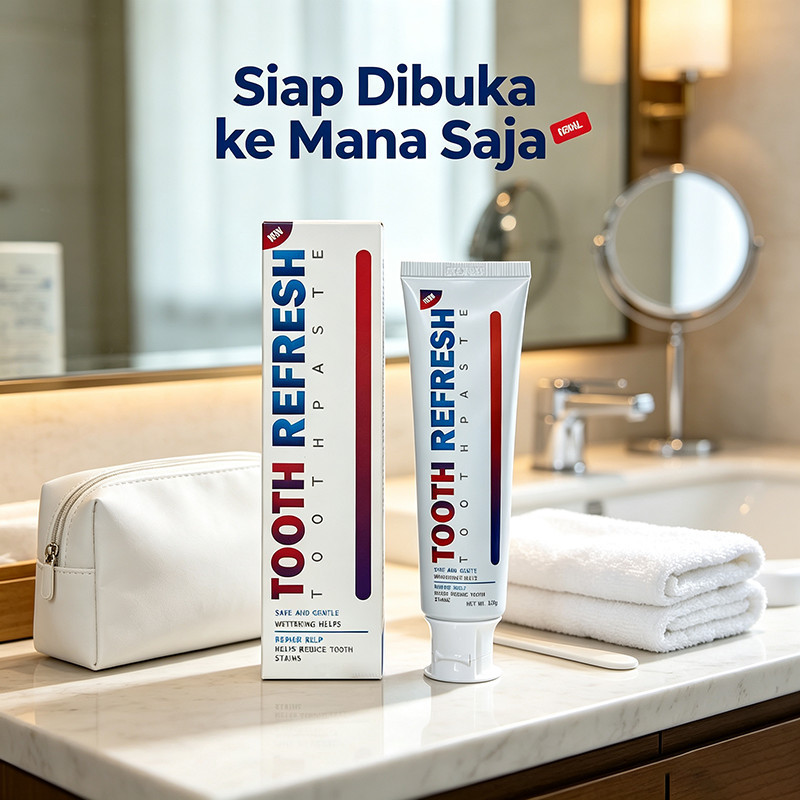 Tooth Refresh Toothpaste Pasta Gigi 50g Nafas Segar Memutihkan Pasta Gigi Pemutih Mencegah Kerusakan