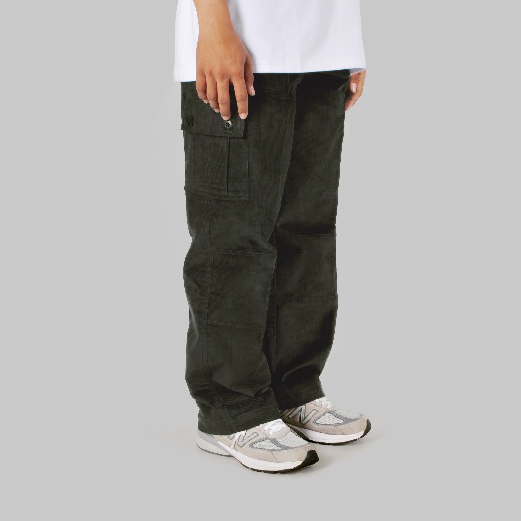 [JS] EvilSpirit Cargo Corduroy Pants - Carol Army Unisex