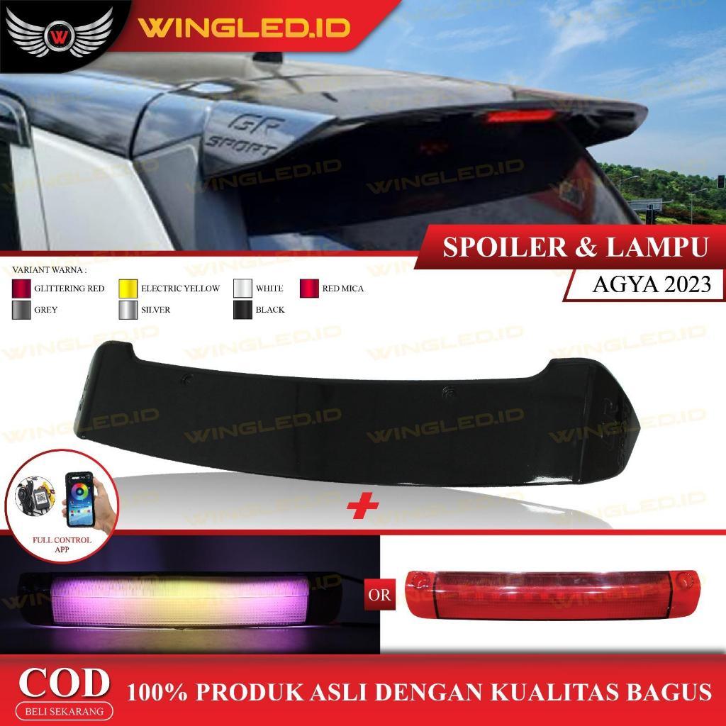 Mobil Spoiler + Lampu Spoiler Agya GR Sport 2023-2025 Bahan ABS Premium Car