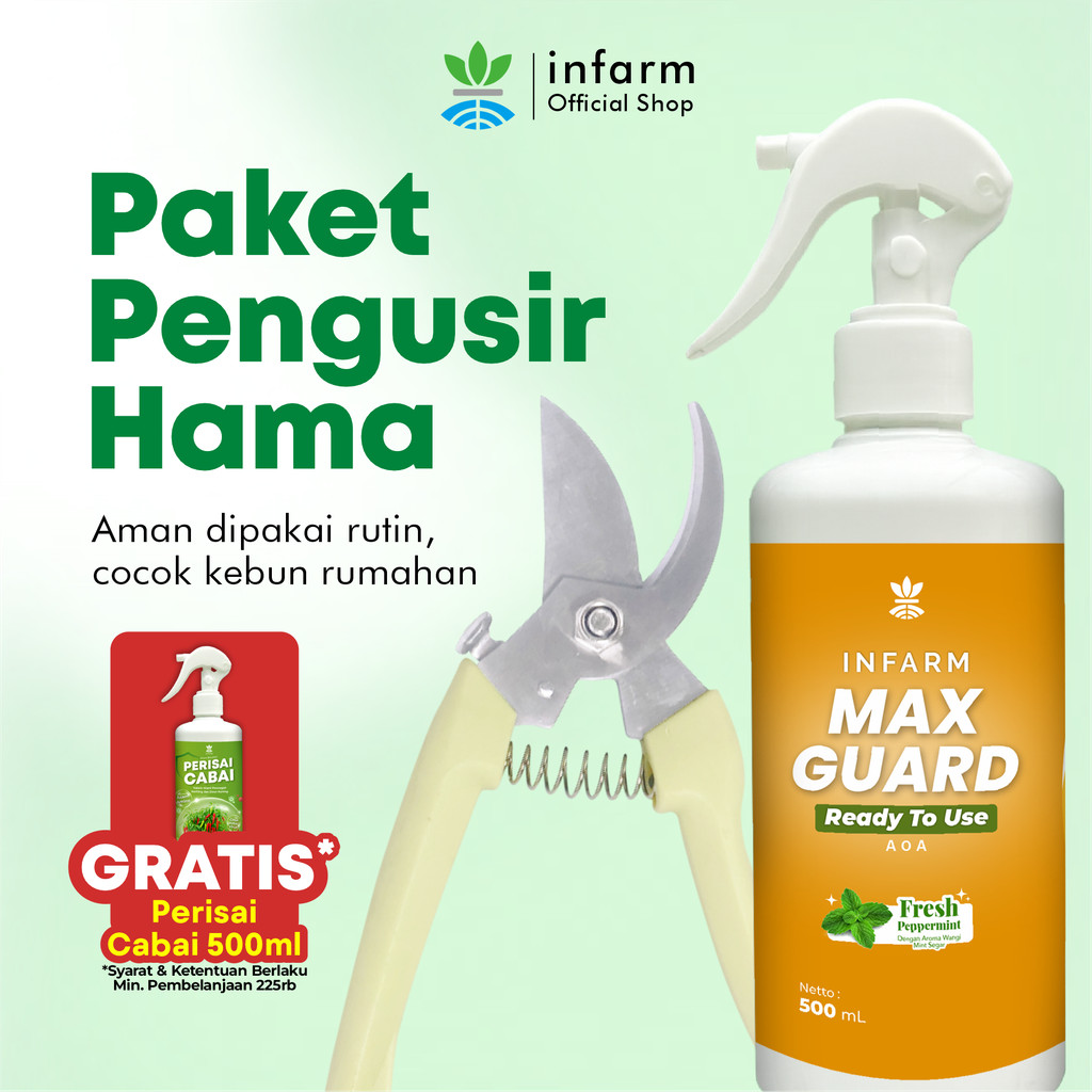 INFARM - Paket Pengusir Hama, Pestisida Nabati Organik Siap Pakai 500 ml dan Gunting Dahan Ampuh