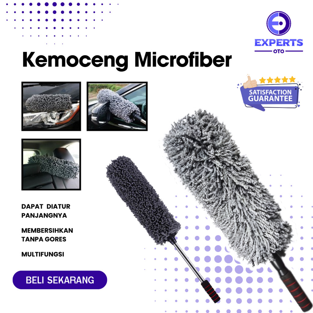 Kemoceng Microfiber Tebal Sikat Pembersih Debu untuk Mobil dan Rumah KMC1