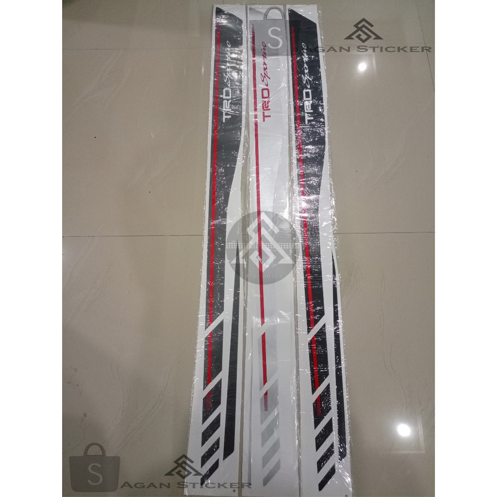 Stiker TRD Sportivo Sticker mobil Toyota Fortuner VRZ 2021 Stiker Lis body samping