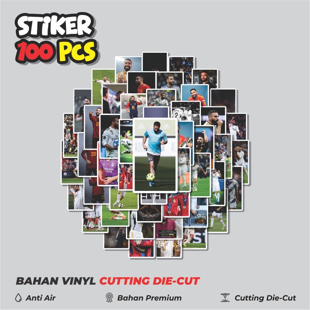 

Terbaru! 50 pcs Stiker RM Dani Carvajal V9 Dekorasi Lucu Kreatif untuk Notebook, Skateboard, HP