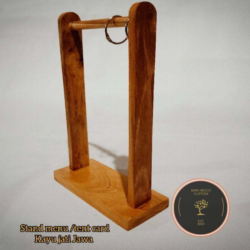 Stand Menu / Tent Card Kayu Jati Jawa