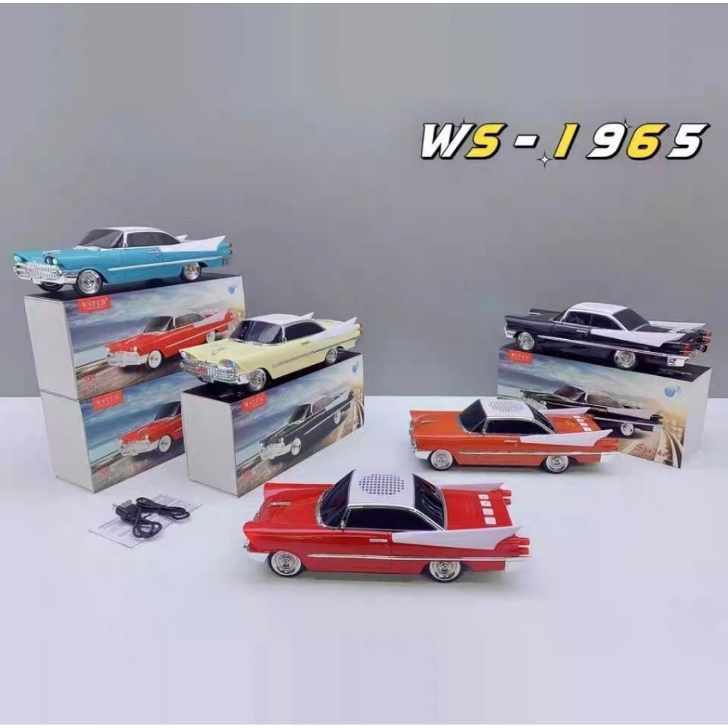 Speaker Bluetooth WSTER WS1965 Speaker Mobil Classic Original Super Bass Tws Model Mobil Lincn  [aff