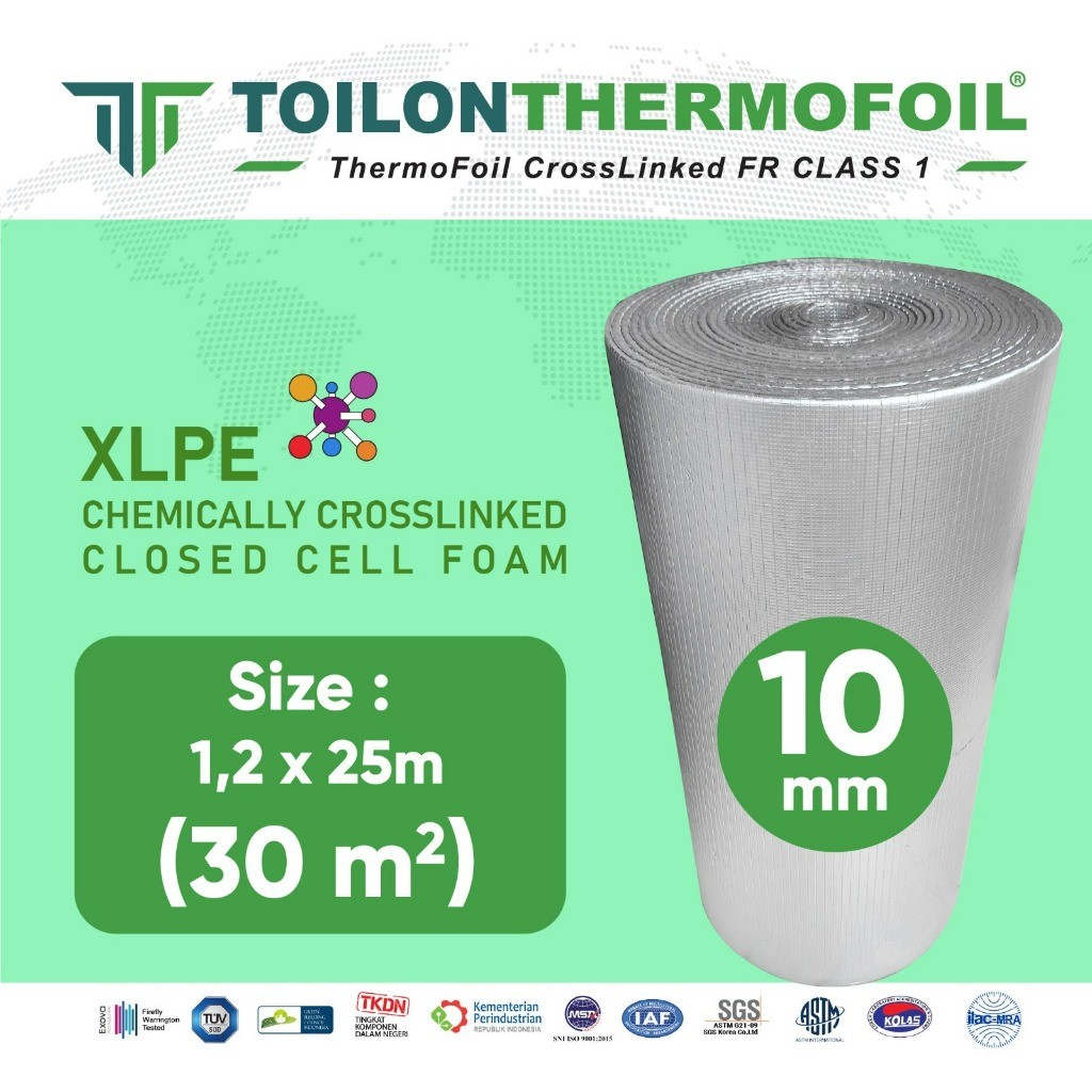 TOILON THERMOTECH THERMOFOIL Aluminium Foil Atap Foam Tebal 10mm
