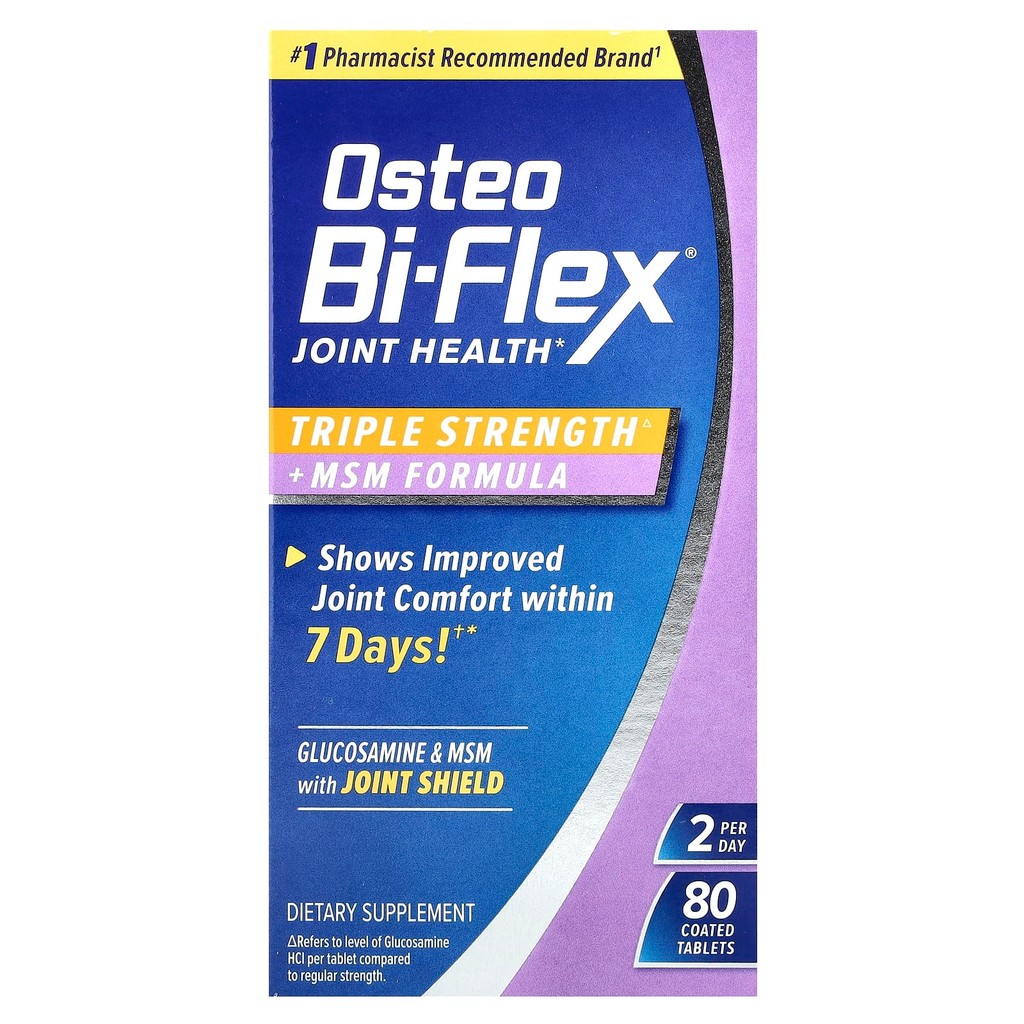Osteo Bi-Flex, Joint Health, Triple Strength + MSM Formula, 80 Coated