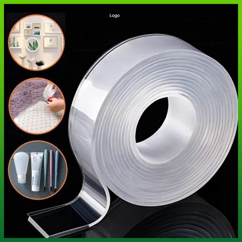 Double Tape Nano Bening Crystal Nano double Gel Grip Grape tape 2 sisi