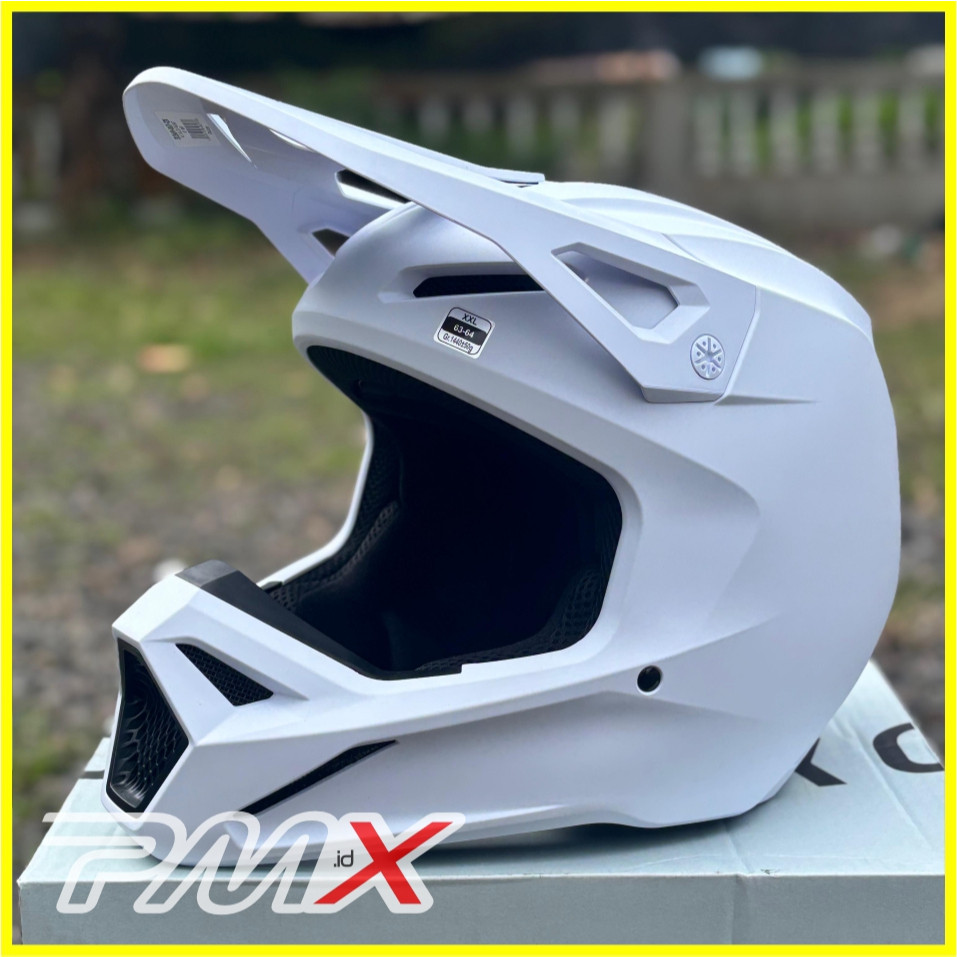 Fox V1 Solid Helmet White Matte Original Helm Motocross Trail