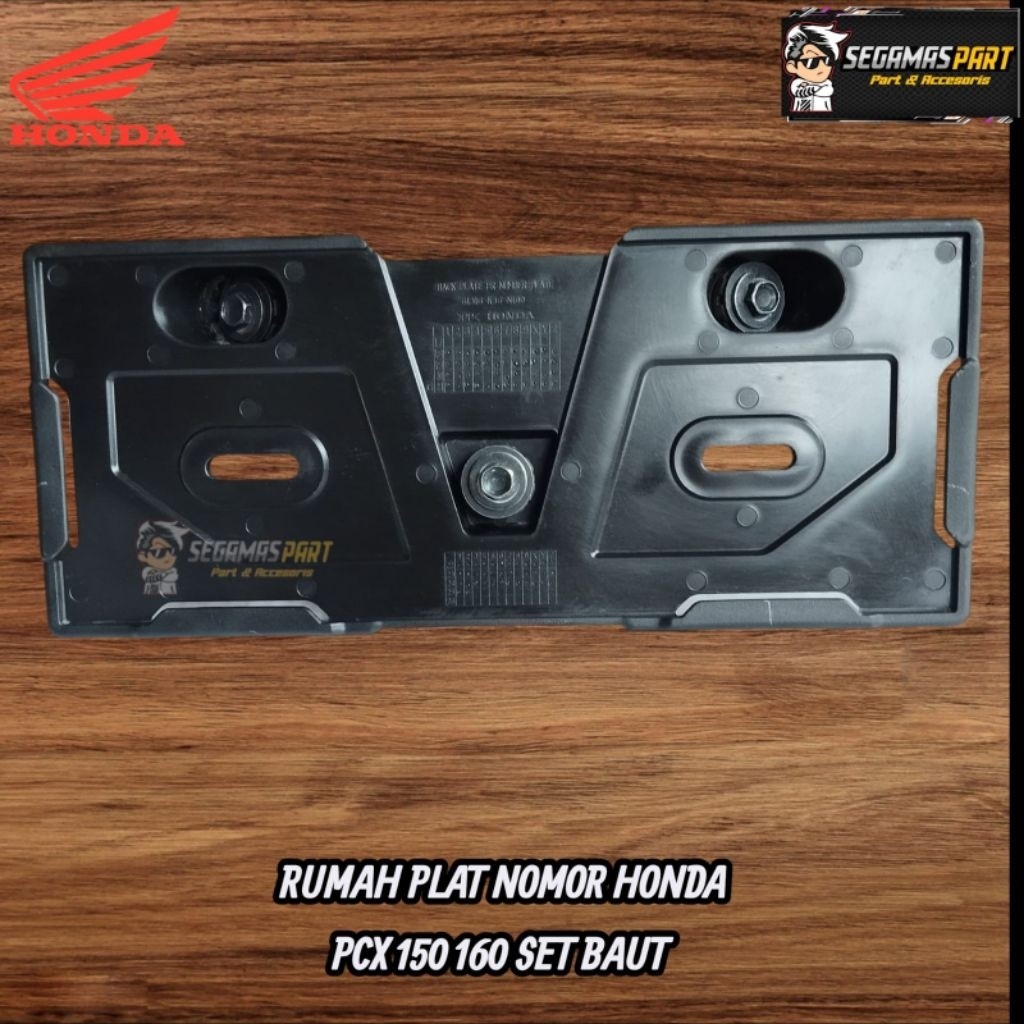 Rumah Tatakan Dudukan Plat Nomor Nopol Honda PCX 150 160 K36 Original Set Baut
