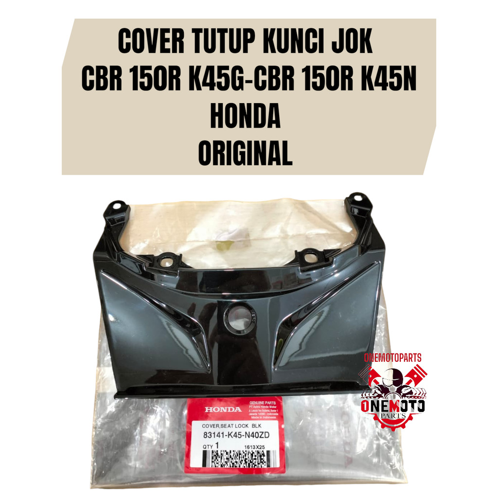 COVER TUTUP KUNCI JOK HITAM CBR 150R K45G K45N HONDA 83141-K45-N40ZD ORIGINAL