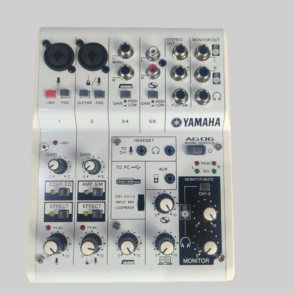MIXER AUDIO YAMAHA AG06 MIXER 6 CHANNEL AG 06/ mixer yamaha ag06