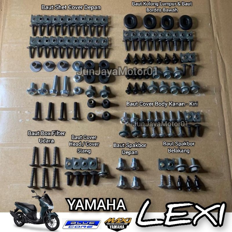 Promo Baut Full Set Body Lexi / Baut Full Body Yamaha Lexi