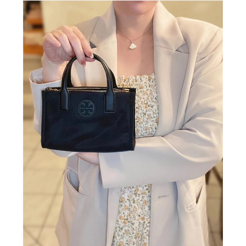 2025 New Original Tory Burch Mini Nylon Shopping Bag ORI TB Ella Tote/Crossbody Bag