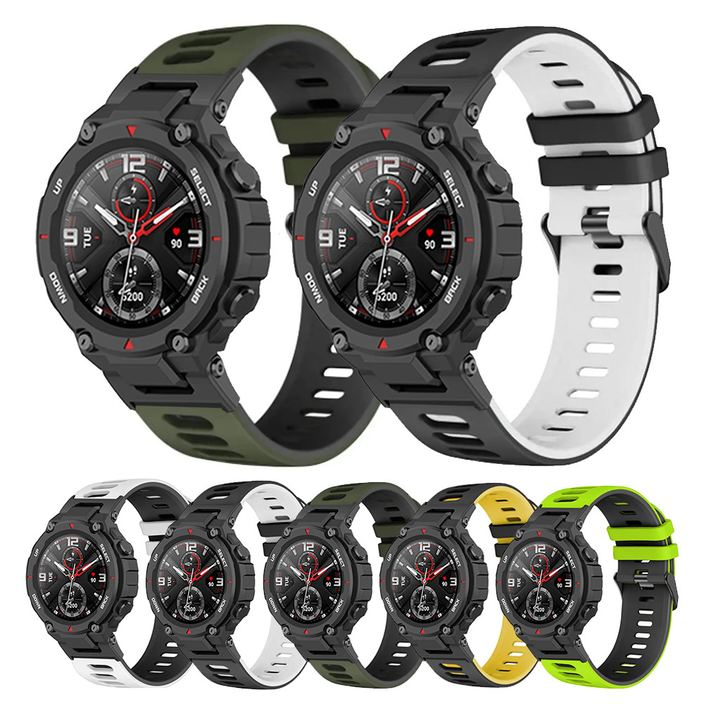 Silicone Strap For Huami Amazfit T-Rex Pro Smart Wat- Bracelet Replaceable Sports Strap For Amazfit 