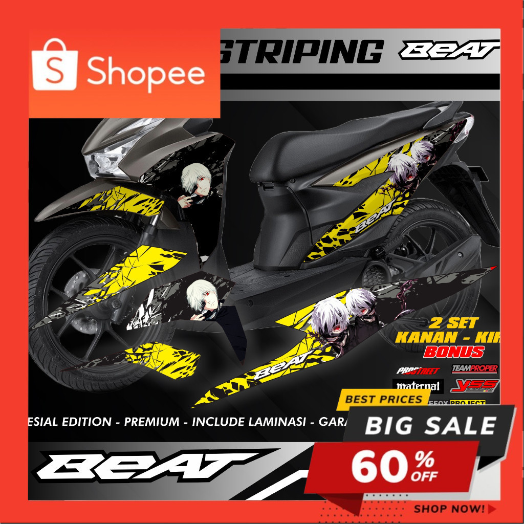 Stiker Striping Variasi Beat Deluxe - Stiker Striping Motor Beat Deluxe Keren