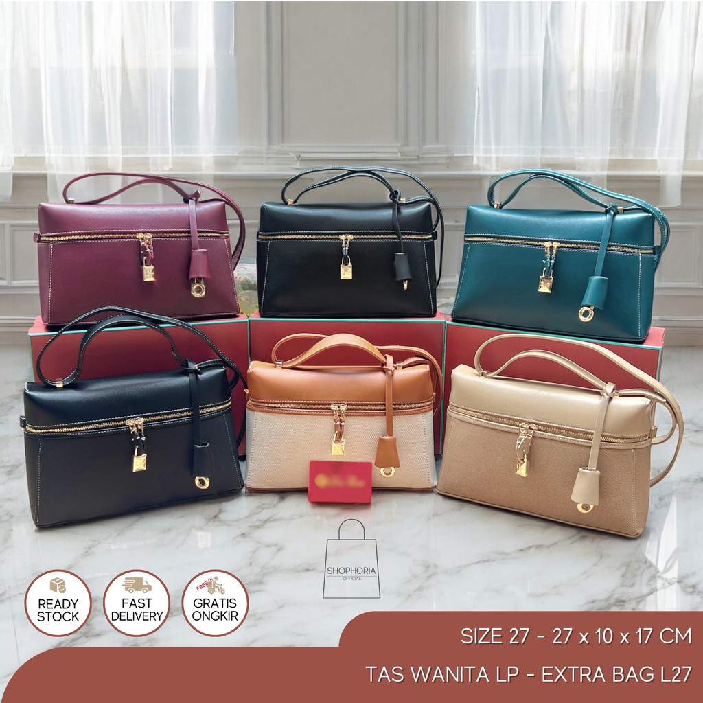 Tas Wanita LP Extra Bag L27 PU Leather Canvas Elegan Premium Import Fashion Kekinian Korea Terbaru