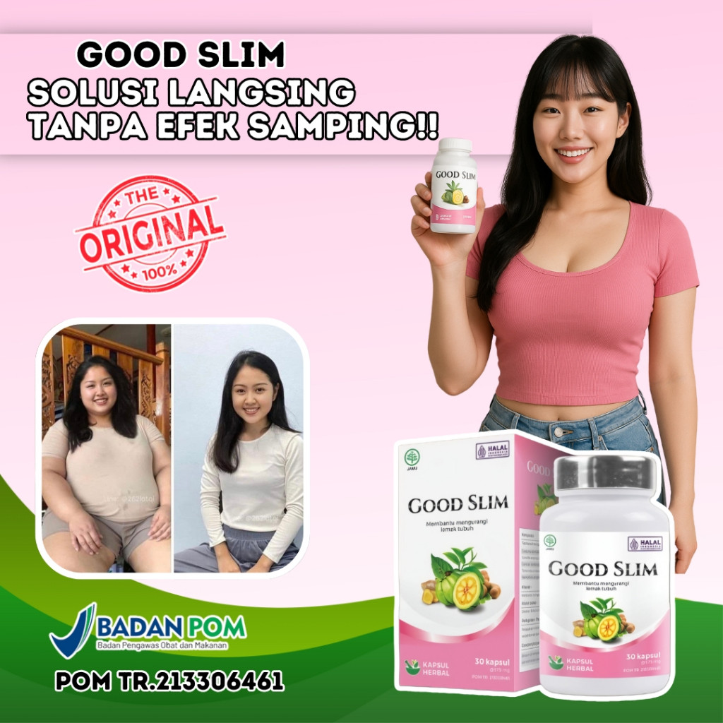 GOOD SLIM Obt Diet Penurun Berat Badan Herbal Alami Pelansing tubuh Ampuh BPOM (PRIVASI TERJAGA) rea