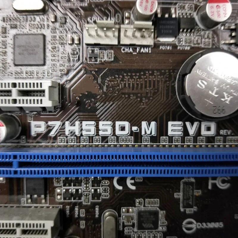 For ASUS P7H55D-M EVO Motherboard H55 16GB LGA 1156 DDR3 uATX Mainboard 100% Tested Fast Ship