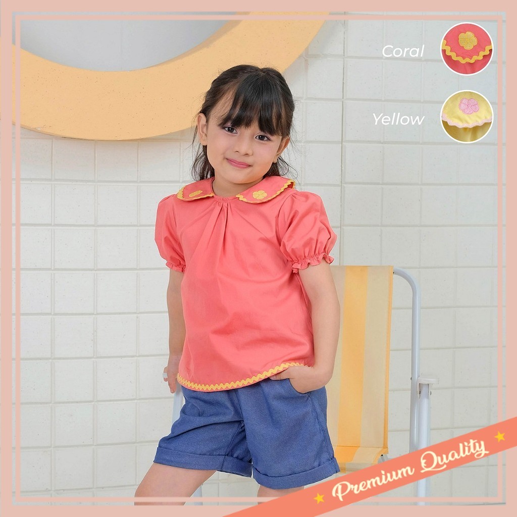 Pakaian Anak Keren / Nami Peterpan Collar Blouse - Atasan Anak | Atasan Anak Perempuan | Baju Atasan