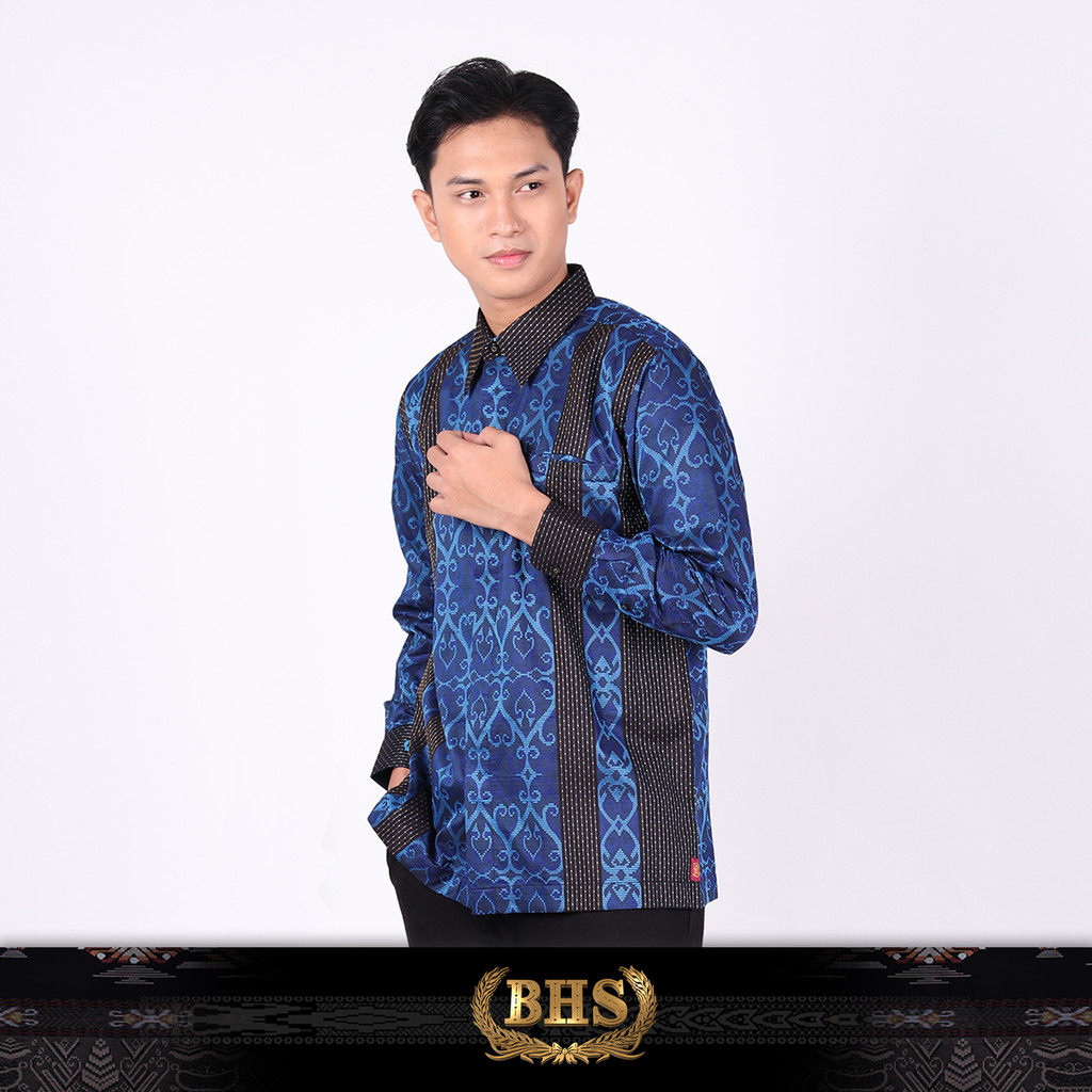 Baju Batik BHS Excellent Warna Biru 03