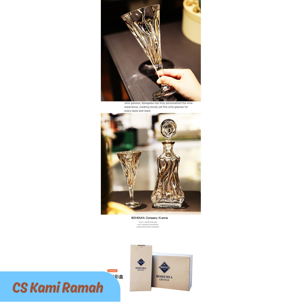 TBT Crystal glass traced gold whiskey glass wine glass tall red wine glass wine set