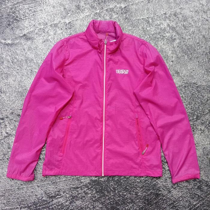 jaket outdoor parasut tipis KOLON SPORT pink hidden Hoodie jaket casual murah size M