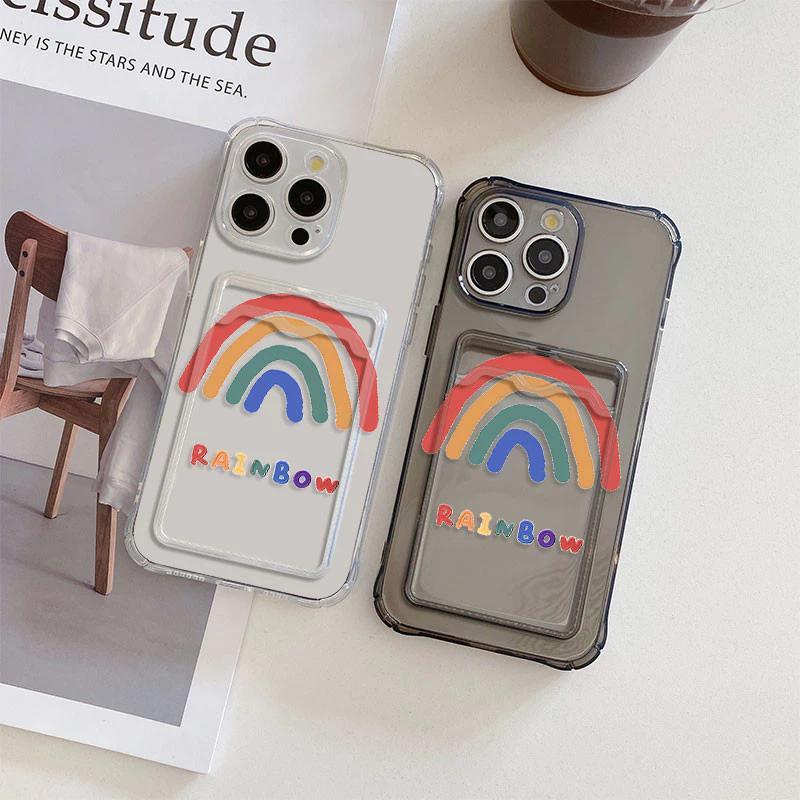 Samsung Galaxy Case Transparan Slot Kartu Soft Fullcover untuk Xiaomi Mi 11 12 13 Lite 5G 12S 12 12X