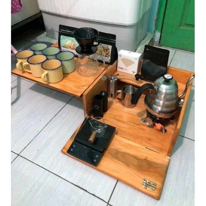 box kopi jualan keliling Box Kopi Keliling Motor  Box Kayu Serbaguna/ Box Motor Kopi Keliling rak ko