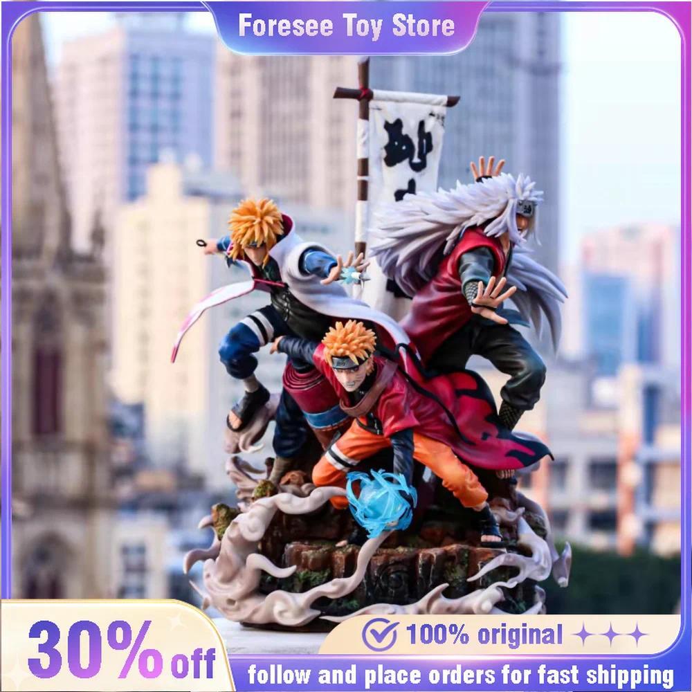 41cm NARUTO GK So Big Figurines Destiny Jiraiya Namikaze Minato Uzumaki Naruto Together Master and A