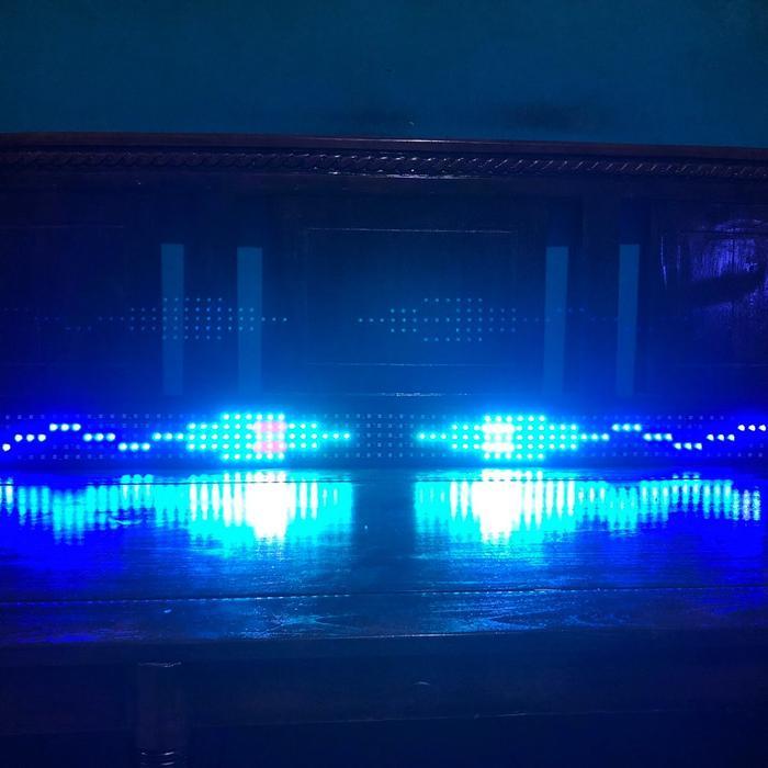 be e Strobo Running Text 5 Baris Bisa Ubah Nama Lewat Hp Mobil - 120 CM, 12 Volt