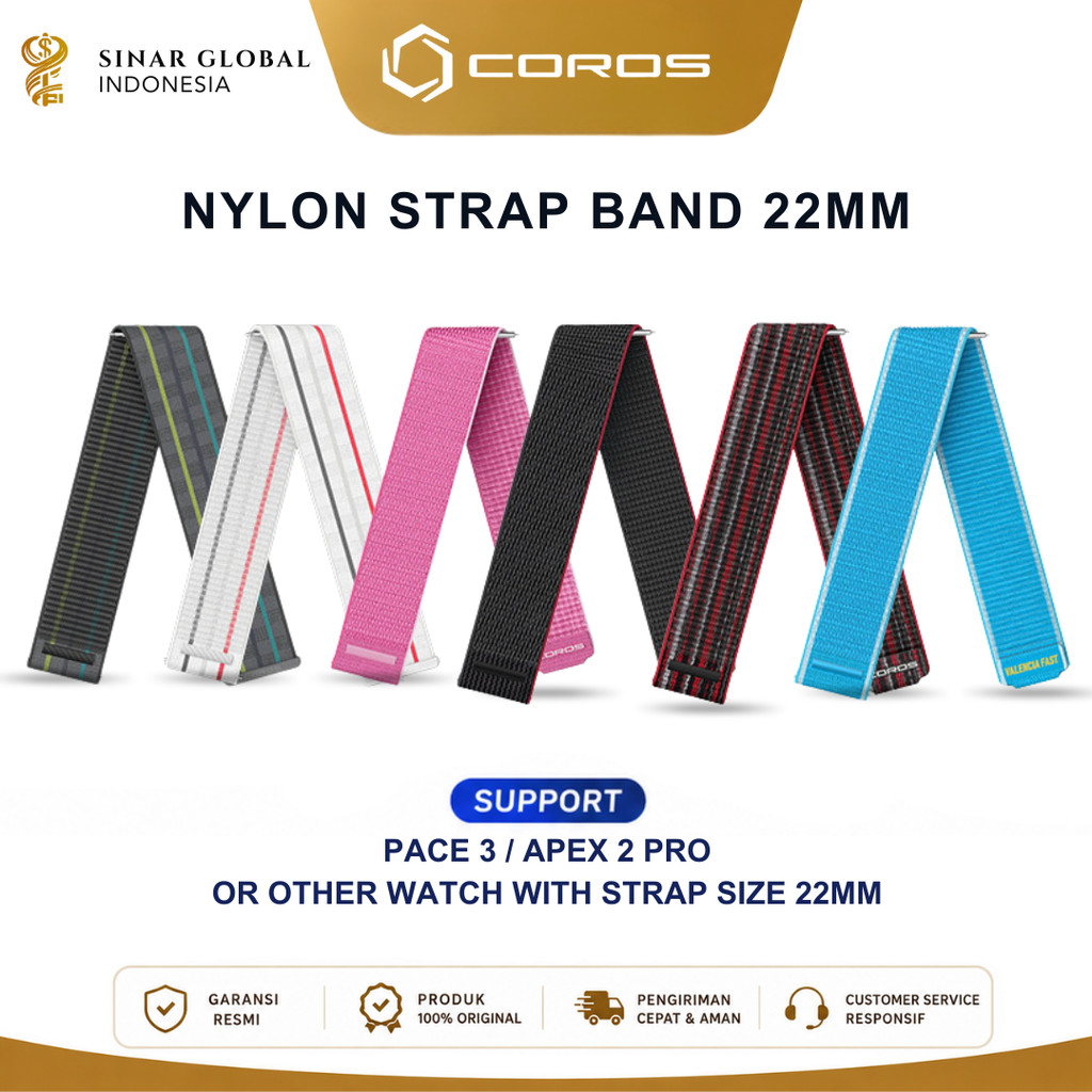 Coros Nylon Strap Band Pace 3 Watch 22mm