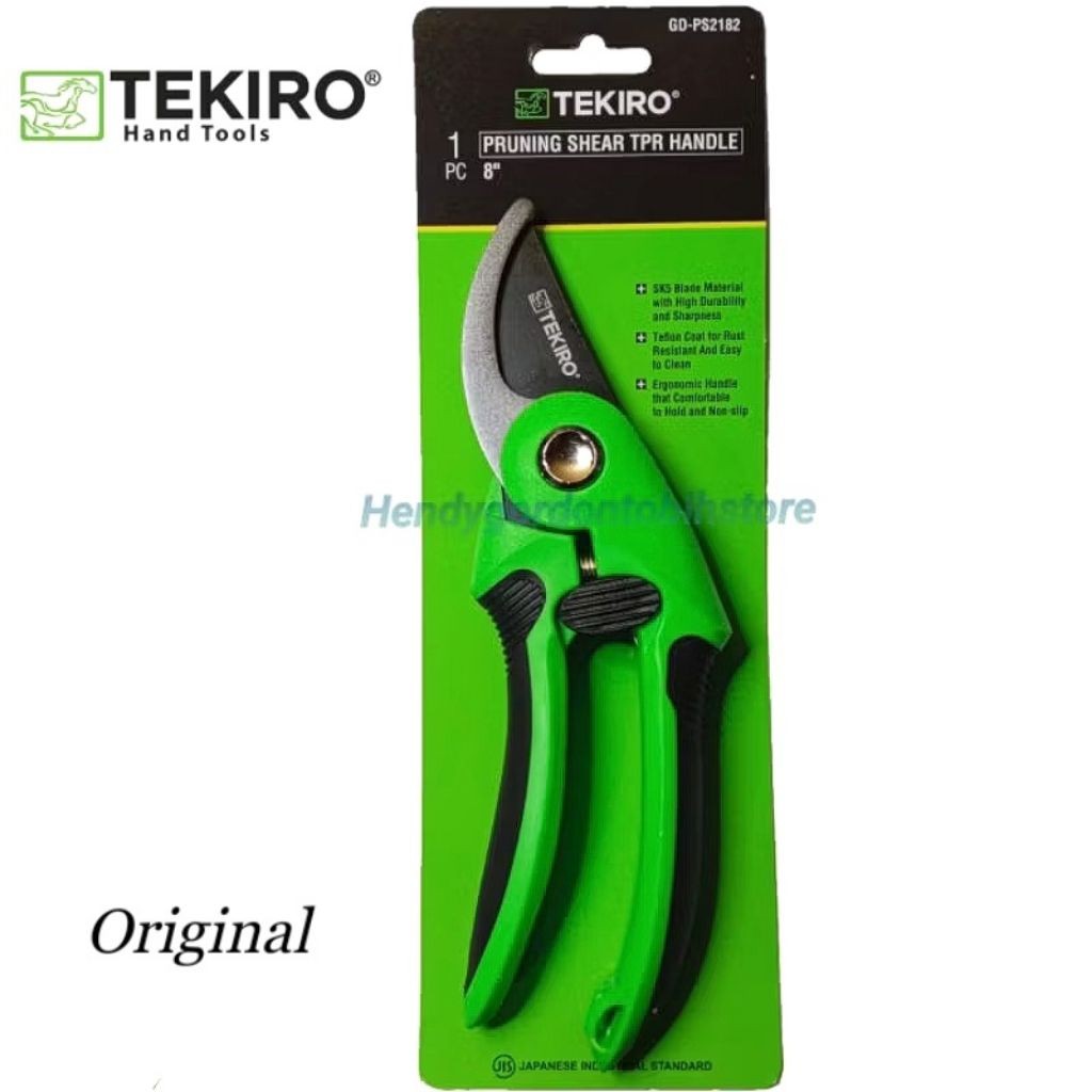 Tekiro Gunting Dahan gagang Tpr 8" bengkok / Gunting Ranting dahan / Prunning Shear Tekiro