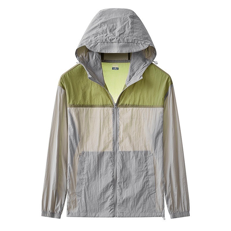 Jaket Pria Anti UV Tipis Hoodie Jaket Outdoor Pria Anti Panas Jaket Parasut Original