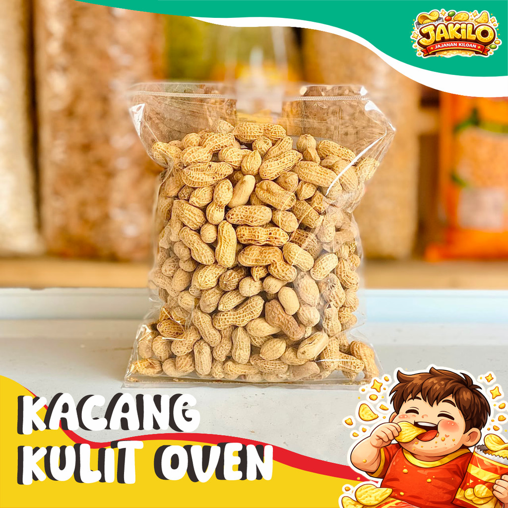 Kacang Kulit Oven Kiloan 1kg 500gr Kacang Oven Gurih - JAKILO Jajanan Kiloan