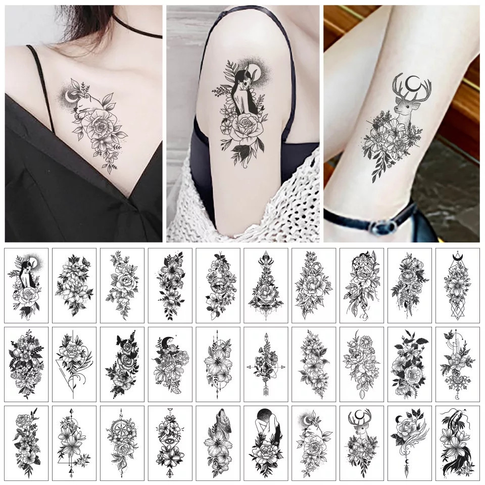 GROSIR 30 LEMBAR Stiker Tato HALAL Aesthetic Lucu Berwarna KODE R - Tatto Temporer motif kecil anak,