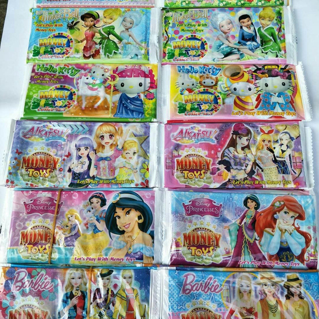 RJS GROSIR 1 PACK ISI 10 BUNGKUS  MAINAN UANG KARAKTER VIRAL / Uang mainan karakter kartun / Money t