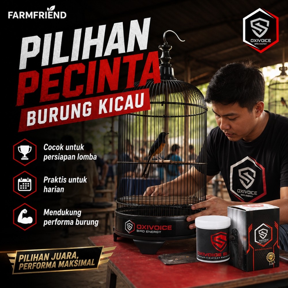 OXIVOICE Bird Energy 5 Gram – Vitamin Burung Kurang Gacor Bantu Rajin Bunyi untuk Murai Batu Kacer C